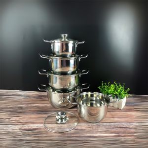 BW-C1339 Panci Rebus Stainless Steel 5IN1 Peralatan Dapur Panci Tutup Kaca Serbaguna / Set Panci