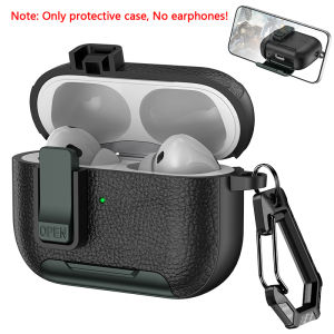 Protective Case For Airpods 4 3 2 1 Cover Luxury Earphone Cover Case For Apple Airpods Pro 2 Pro 3 Shockproof Sleeve With Hook
