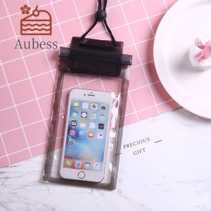 LVYIMAO 💦ขายดีในช่วงเทศกาลสาดน้ำ💦[20 × 16.5ซม.] ความจุมากการ์ตูนกระเป๋ากันน้ำเคสโทรศัพท์กันน้ำสีพีวีซีกระเป๋าโทรศัพท์โทรศัพท์กันน้ำปิดผนึก4ชั้น