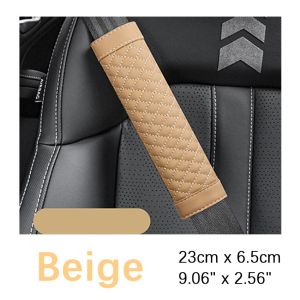 ★Same Day Shipping★ Universal Car Safety Seat Belt Cover PU Leather Breathable Automobile Seat Belt Covers Shoulder Protection Car Driving Interior Accessories LZC-Leather-Seat-Belt-Cover