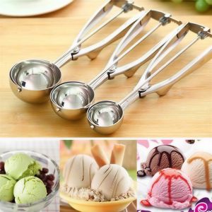 COD Stainless Steel Ice Cream Scoop Cookie Scooper Watermelon Spoon Muffin dough