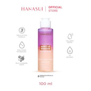 Hanasui Waterproof Make Up Remover + Collagen Water - Membersihkan Melembapkan Mencerahkan Menghapus Makeup