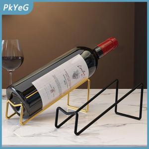 PkYeG 1 gói rượu vang chai giá Countertop rượu chai hiển thị giá lưu trữ rượu vang giá đơn giản nhà truy cập trang trí