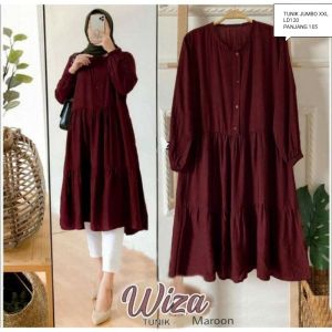 Tunik Wiza  Midi Dress Tunik Jumbo  Big Size  Ld120&Ld102 Tunik Terlaris Realpict Tunik Hijab Tunik Muslim Dress Tunik  Wanita Busui&Bumil  Atasan Wanita COD