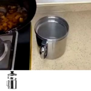 Oil pot stainless 12cm/ saringan minyak warna