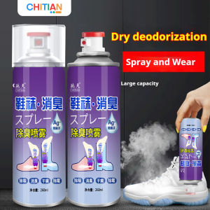 CHITIAN Shoe Deodorant Spray 260ml Shoes Stink Freshener Odor Remover Antibacteria Spray Footwear Deodorant Spray Shoes Deodorization Socks Deodorant Spray