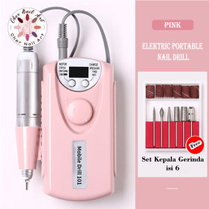 ⭐Garansi satu tahun⭐Drill nail art / Alat Kikir Kuku Elektrik Portable Rechargeable Nail Drill Polisher Grinding Untuk Manicure