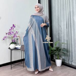 Kaftan Motif Madinah Ld 180 cm Kaftan Panjang Muslim Wanita Nyaman