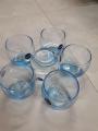 Bộ 6 ly cốc thủy tinh Luminarc mầu xanh. 