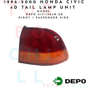 1996-2000 HONDA CIVIC 4D TAIL LAMP UNIT ECE DEPO-217-1924R-UE RIGHT / PASSENGER SIDE