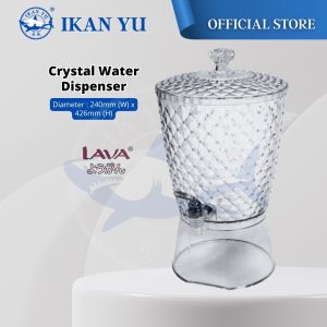 YU Crystal Water Dispenser with stand / Bekas Air /Juice Dispenser / Crystal Tea Bucket Jug / 7.6L