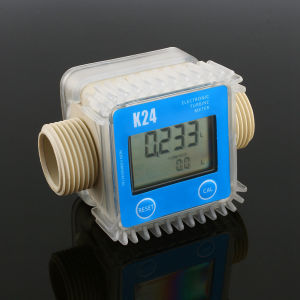 Eleganthome K24 LCD Turbine Digital Diesel Fuel Flow Meter Widely Used for Chemicals Water