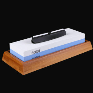 [SG] Whetstone Premium Double-sided Sharpening wet Stone of White Corundum Whetstone Knife Sharpener with Anti-Slip Mat
