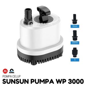 SUNSUN PUMPA WP3000/WP 3000 Liter per jam Pompa Celup Kolam Hemat/Rendah Daya