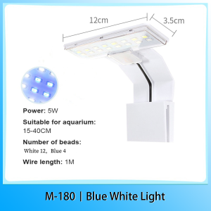 Aquarium LED Clip Lamp 5W Waterproof Fish Tank Light  Lamp Clamp Water Grass Lamp Aquarium Accessories