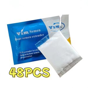 48Pcs VIM Boar Semen Extender Powder 7-9 Days Long Preservation For Pig Artificial Insemination Livestock Breeding Supplies