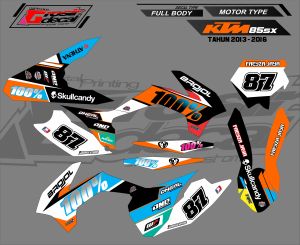 DECAL STICKER KTM 85 2013 - 2016 FULL BODY BEBAS REQUES SUKA SUKA