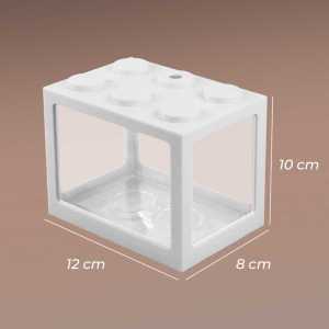 akuarium lego dengan lampu LED botol ikan hias cupang guppy aquarium mini