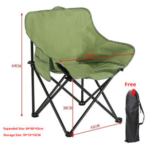 [SG Local Stock] Foldable Moon Chair    Portable Ultra-Light Wide Cushion    Folding Outdoor Camping Chair