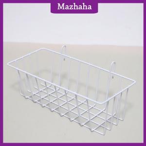Mazhaha Metal Decorative Storage Basket DIY Iron Grid Flower Pot Hanging Shelf Wall Art Mounted Frame Mesh Display Rack Home Decoration