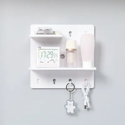 【ShopWithJoy】22cm DIY Pegboard Plastic Hole Wall Hanging Organizer Deco Display Shelves Storage Rack Wall Board 洞洞板置物架