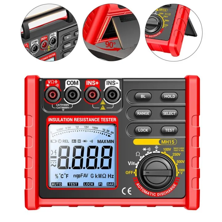 【SmartEL Store】 LCD Display Insulation Tester MH15 Essential Tool for ...