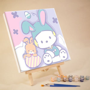 Nanafine【🔥พร้อมส่ง🔥】🎨20 × 20CM Painting by numbers /diy painting by number รูปแบบการ์ตูน Sanrio/Kuromi/Cinnamoroll ระบายสีตามตัวเลข ภาพระบายสีตามตัวเลข การตกแต่ง ของขวัญ