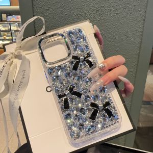 for Vivo V70 V60 V50 V30 V40 Lite V27 Pro V29 X200 X100 X80 X300 Pro Y200 Y100 Y03T Y18 Y28S Full Rhinestone Bowknot Phone Case Bling