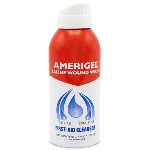 AMERIGEL - Saline Wound Wash - First Aid Cleansing Solution - Advanced Skin and Wound Care - 4 Fl. Oz.