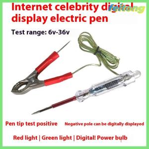 【feitong】🚕🚕【HOT SALE】 เครื่องทดสอบแรงดันไฟฟ้า6V-36V ปากกาโพรบไฟ LED แบบสองสีเครื่องมือทดสอบวงจรไฟรถยนต์เครื่องมือซ่อมวงจรอัตโนมัติ