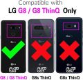 Asuwish Phone Case for LG G8 ThinQ Cell Cover Hybrid Rugged Shockproof Hard Drop Proof Full Body Slim Heavy Duty Mobile Accessories LGG8 Thin Q G 8 LG8 G8thinq LGG8thinq 8G Women Men Blue. 