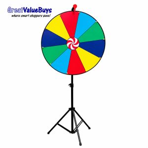 SG 30cm 50cm 60cm Spin the Wheel of Fortune Lucky Draw Spinning Tabletop Stand Standing