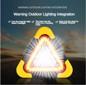 Rechargeable Emergency LED Warning Light Triangle Design Outdoor Flood Light for Camping and Car Use