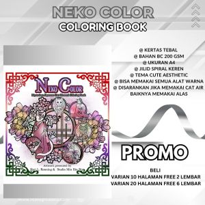 Buku Mewarnai Menggambar Inspiratif Simple Fokus Coloring Book NECO COLOR A4 Kertas Tebal 220 GSM