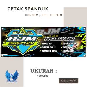 Spanduk Banner BENGKEL RAFANA RACING Costom Desain