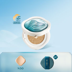 花西子 Florasis 防晒气垫13g Flawless Jade Breathable Weightless Matte Cushion Foundation SPF50+PA++++——Concealing Sun Protection Long-lasting & Transfer-resistant