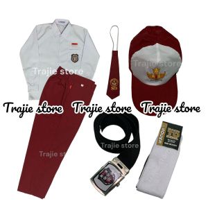 Setelan Seragam Sekolah Merah Putih Anal SD Laki-Laki Lengkap Panjang Bahan Oxford Tebal