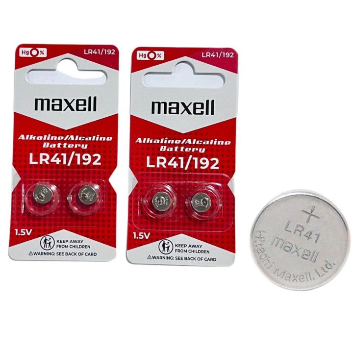 2pack LR41 LR192 AG3 Maxell Original Alkaline Battery for watch ...