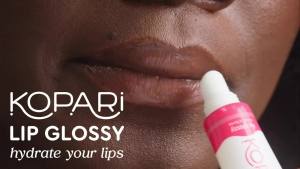 Kopari Coconut Lip Glossy    Nude Tint Birthday Suit    Vegan Hydrating Moisturizing Lip Oil Vitamin E Shea Butter Long Wear High Shine Non Sticky    Clean Plant Based Non Toxic Balm Paraben Free