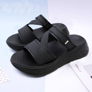 SAROMON(Surabaya) Sandal Wanita Kekinian Sandal Jelly Sendal Slop FUJI Tali Silang Slip On Kasual Wanita