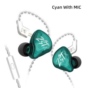 KZ ZST X Hybrid Dual Driver HiFi in-Ear Earphones with Silver-Plated Detachable 2Pin Cable for Musicians Audiophile