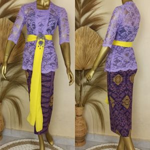 Kanaya SETELAN Kebaya bali brokat strait CINDY dan Rok LYCRA PANJANG Kebaya Bali Modern wisuda pengantin