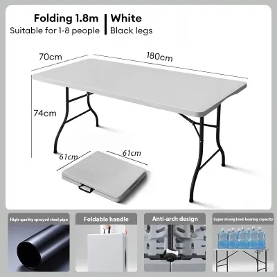 SSS 4FT 6FT Heavy Duty Folding Table - Portable Dining/Camping |School | Indoor Outdoor Church