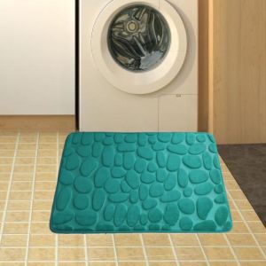 PLNBFG Water Absorption Bath Mat Washable Household Cobblestone Embossed Practical Non-slip Carpets Bathroom