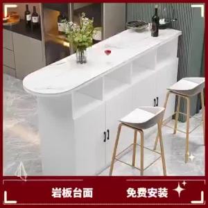 Bar Counter Modern And Simple Home Use Rock Slab Island Table Entrance Cabinet Small Apartment Dining Room