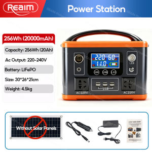 REAIM 40000mAh Outdoor Power Solar Generator fast charge Portable big capacity  Power generator Multi-Function power station emergency power