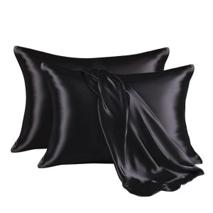 FLORI Smooth Cooling Satin Pillowcase Soft Breathable Easy-Care Satin Pillow Cases Real Moisture-Wicking Silk Pillow Case For Sleeping