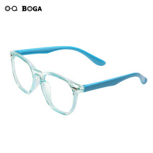 OQ BOGA 4 Màu Sắc Trẻ Em Khung Hình Bầu Dục Chống Ánh Sáng Xanh Bảo Vệ Bức Xạ Máy Tính Kính Bé Trai Bé Gái Bảo Vệ Mắt Kính Mắt