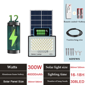 【Permanent warranty】solar outdoor light solar flood light LED 70W 150W 250W 350W 500W 600W IP67 waterproof solar spotlight lampu nano solar street light remote control high brightness