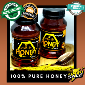 FDA Approved | Best Seller Excellent Quality 100 % Raw & Organic Pure Honey Bee 250ml Effective for Cough and Asthma  Anti-Bacterial and Rich in Vitamins and Minerals Suited to Fight Diseases and Boost Energy and Immune System